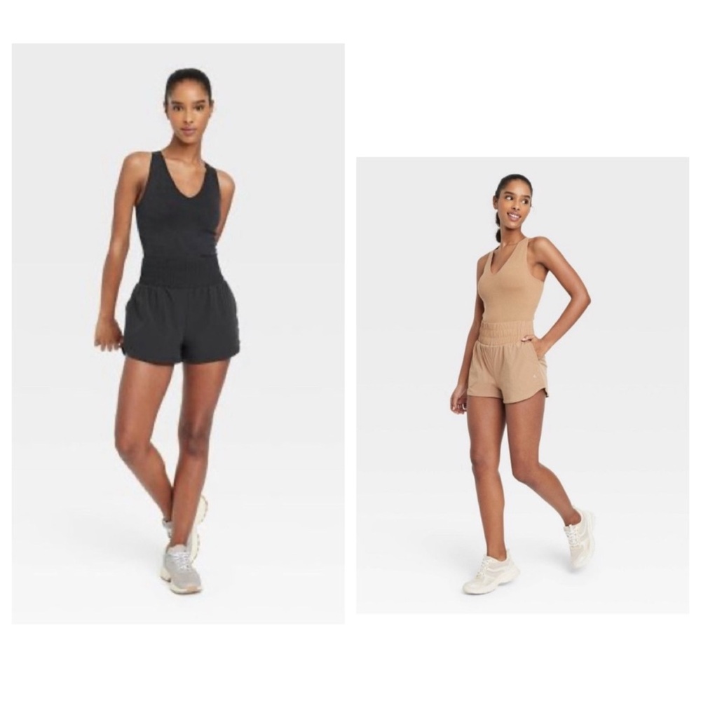 2 for 1 JoyLab Black AND Tan Athletic Shorts